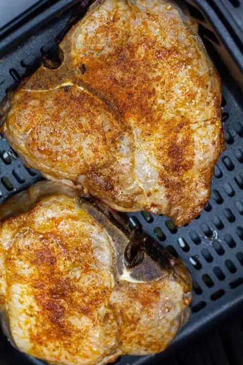 Thick Pork Chop Recipes Air Fryer, Bone In Pork Chops Air Fryer, Pork Chops In The Airfryer, Cooking Pork Chops In Air Fryer, Thick Boneless Pork Chops In Air Fryer, Pork Hops In Airfryer, Air Fryer Center Cut Pork Chops, Air Fryer Thick Pork Chops Bone In, Airfry Pork Chops Bone In