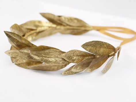 Bay Leaf Laurel Gold Leaf Crown Man Crown Bay Leaf Hair | Etsy God Costume, Greek Crown, Greek God Costume, Gold Leaf Crown, Woodland Crown, God Apollo, Laurel Crown, Toga Costume, Greek Costume