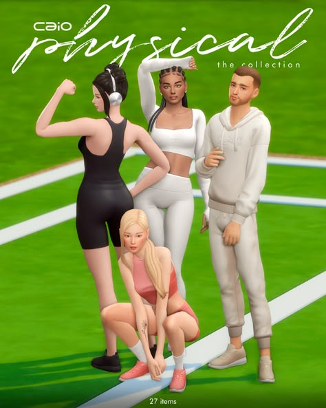 Physical: A 27 item collection | Patreon Ts4 Cc Maxis Match Athletic, New Sims 4 Cc Clothes, Sims 4 Cc Shoes Set, Cc Collection Sims 4, Sims 4 Cloths Cc, Sims 4 Athletic, Sims 4 Athletic Cc, Sims 4 Cc Sets Clothes, Sims 4 Cc Packs Clothing