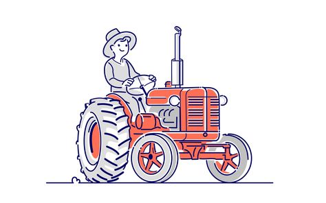 Tractor with lucky driver by Stanislav Mikov on Dribbble Tractor Illustration, Tractor Drawing, Sustainable Energy, Tractor, Global Community, Energy, Quick Saves