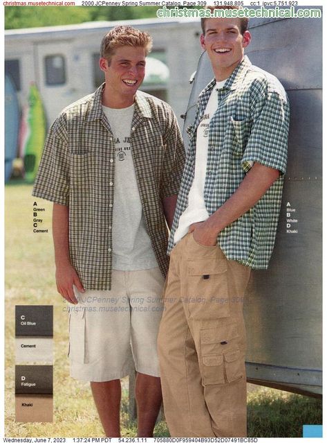 2000 JCPenney Spring Summer Catalog, Page 309 - Catalogs & Wishbooks Surfer Boy Aesthetic, 2000s Mens Fashion, 90s Fashion Boys, Mens Fahsion, Dad Outfits, Boys Summer Fashion, 2000s Clothing, Surfer Boy, Fashion 2000s