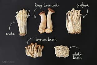 Beech Mushrooms, Trumpet Mushrooms, Enoki Mushrooms, Mushroom Varieties, Creamy Pasta Dishes, Vegan Grocery, Button Mushroom, Healthy Living Recipes, Dump Meals