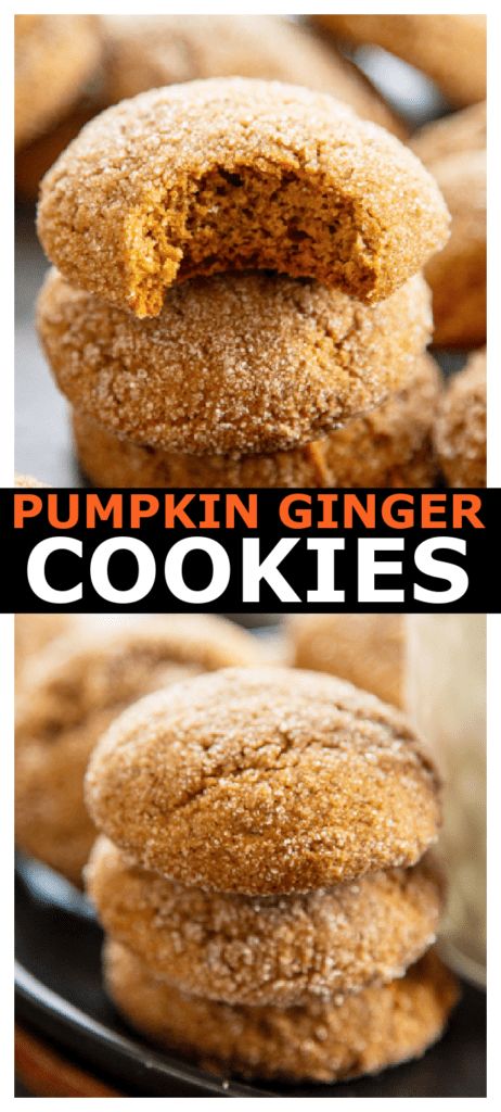 Pumpkin Ginger Molasses Cookies, Sweet Monkey Pumpkin Cookies, Spicy Pumpkin Cookies, Pumpkin Pie Gingersnap Cookies, Ginger Pumpkin Cookies, Ginger Baking Recipes, Pumpkin Gingersnap Cookies, Pumpkin Ginger Cookies, Pumpkin Gingerbread Cookies