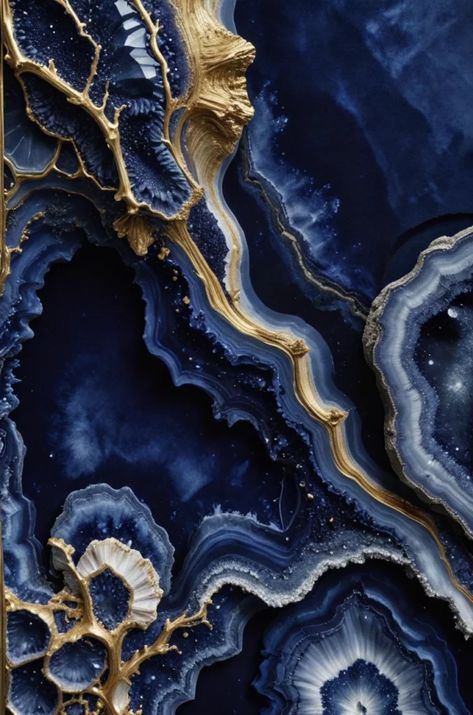 Phone Wallpaper Texture, Blue And Gold Aesthetic, Breathtaking Wallpapers, Wallpaper Texture Pattern, Marble Wallpapers, Marble Aesthetic, Agate Art, Wall Painting Techniques, Rock Textures