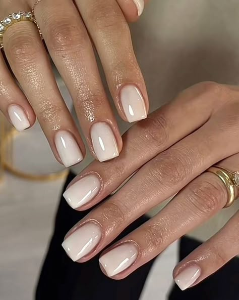 French Badem Nails, Clean Nail Ideas, Bridal Nails Square, Natural Look Nails, Engagement Party Nails, Short Clean Nails, Clean Manicure, Classic Manicure, Baby Shower Nails