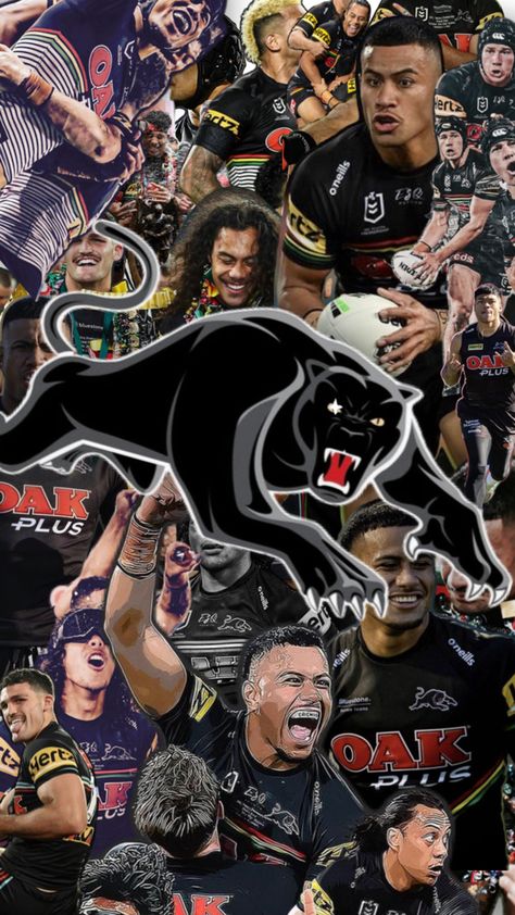 Panthers Nrl, Penrith Panthers, Hair Inspiration Long, Rugby League, Photo Collage, Rugby, Collage