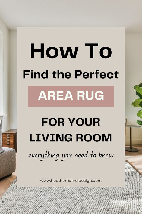 Transform your living room with the perfect area rug! Learn the key tips for choosing the right rug size for your space with our comprehensive guide. Say goodbye to cluttered and awkward spaces, and hello to a stylish and cozy living room. Area Rugs For Small Living Room, How To Choose A Living Room Rug, Small Living Room Rug Placement, Carpet Size Guide Living Rooms, Area Rugs In Living Room Size Guide, Rug Placement With Sectional, Best Rugs For Living Room, Rug Placement In Living Room, What Size Rug For Living Room