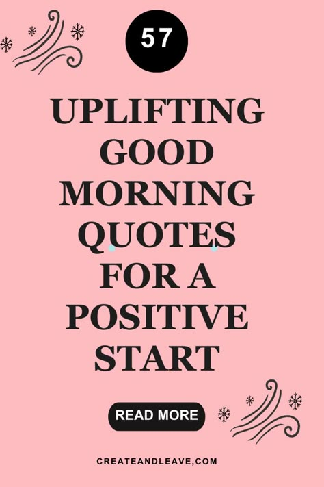 Start your day with positivity! 🌞 Discover 57 uplifting good morning quotes that will inspire and motivate you to have a productive and happy day. These powerful quotes are perfect for sharing on social media or keeping for personal inspiration. Click through to read the full collection and kickstart your mornings with a smile! #GoodMorningQuotes #PositiveVibes #MorningMotivatio Good Morning Encouragement Quotes Faith, One Positive Thought In The Morning, Positive Morning Quotes For Him, Powerful Morning Quotes, Positive Quote For The Day, Joyful Quotes Happiness, Quote For The Day Positive, Inspiring Morning Quotes, Having A Good Day Quotes