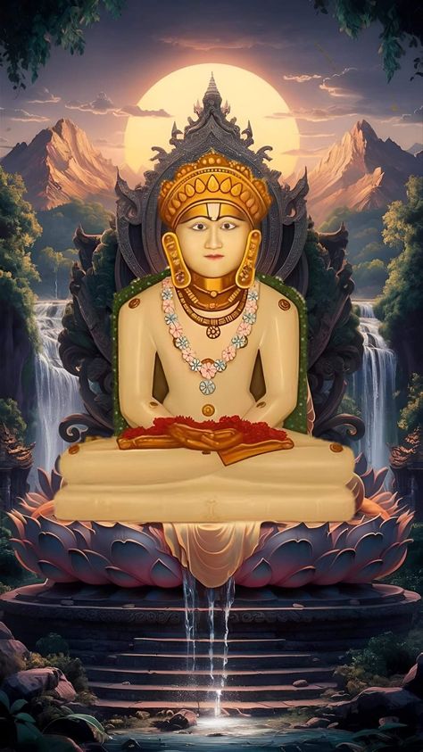 Jain God Wallpaper, Jainism Wallpaper, Jain Paintings, Bg Video, Ganesha Sketch, Vedic Astrology Charts, Astrology Charts, Jai Sri Ram, Green Screen Footage