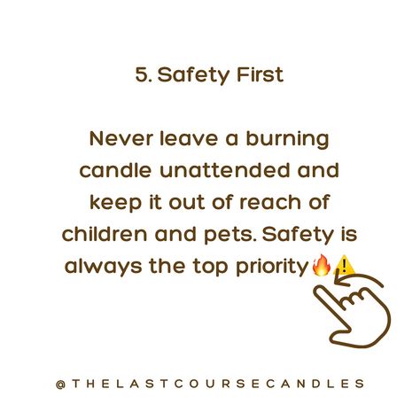 Did you know your candle needs some TLC?💕 Swipe through to discover 5 essential tips for perfect candle care! 🕯️✨ Keep your candles burning bright and beautiful. Follow us for more tips and tricks! - Which candle care tip was new to you? ¿Sabías que tu vela necesita un poco de cariño? 💕 (Cariño de The Last Course Candles 😉) Desliza para descubrir 5 consejos esenciales para el cuidado perfecto de tus velas. 🕯️✨ Mantén tus velas brillando hermosas y seguras. ¡Síguenos para más consejos y tru... Candles Burning, Candle Care, The Last, Candle Wax Melts, Safety First, Bright And Beautiful, Candle Wax, Burning Candle, Wax Melts