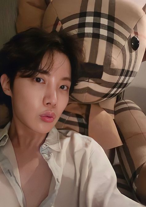 with burberry teddy bear 🧸 Jhope Cute, Rap Lines, Bts Jhope, Hoseok Bts, Bts Aesthetic Pictures, Bts J Hope, My Hope, Bts Members, Bts Bangtan Boy