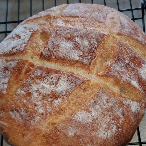 Instant Pot Crusty No-Knead Bread Bone Reading, Crusty Bread Recipe, Kitchen Witch Recipes, Knead Bread Recipe, Artisan Bread Recipes, Cooking Bread, No Knead Bread, No Knead, Instant Pot Dinner Recipes