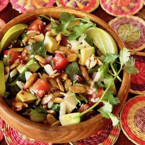 Chopped Mexican Salad | Cooking On The Weekends Maggianos Chopped Salad, Mexican Chopped Salad, Chipotle Dressing, Mexican Salad, Mexican Salads, Honey Chipotle, Adobo Sauce, Lime Dressing, Chopped Salad