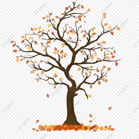 Tree With Falling Leaves Drawing, Fall Trees Illustration, Fall Tree Drawing Easy, Autumn Drawing Ideas Fall Trees, Autumn Tree Illustration, Fall Tree Tattoo, Fall Trees Drawing, Aesthetic Tree Drawing, Fall Tree Drawing