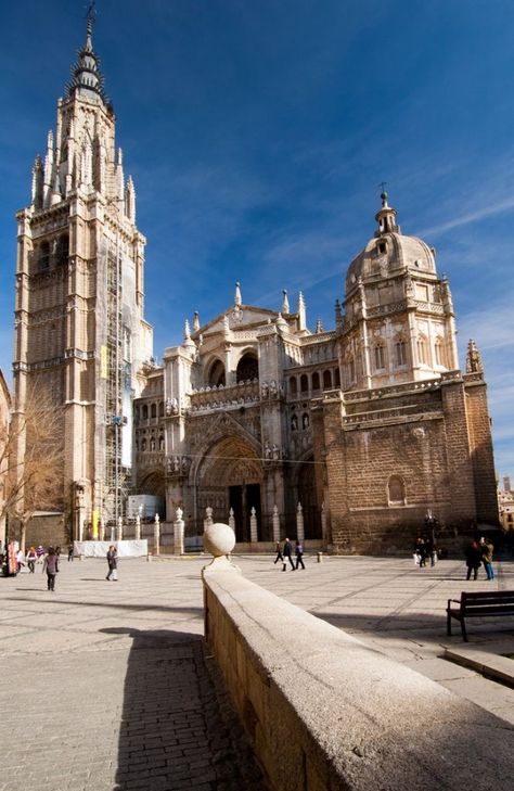 Toledo, Spain by Eva0707 Catholic Architecture, Toledo Cathedral, 1967 Mustang, Toledo Spain, Romanesque Architecture, Gothic Cathedrals, Gothic Church, Cathedral Church, Church Architecture