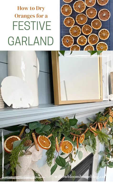 With just a few oranges and some time, you can create beautiful and festive orange garlands this holiday season. They are perfect for the fall and Christmas seasons. In this post, I will show you how to dry oranges for a festive garland. #orangegarland #howtodryoranges #howtodehydrateoranges #dryingoranges #driedoranges #driedorangegarland #handmadegarland #diygarland Diy Orange Garland, Orange Garland Diy, Orange Garlands, Dry Oranges, Festive Garland, Fall And Christmas, Garland Diy, Christmas Crafts To Make, Dried Oranges