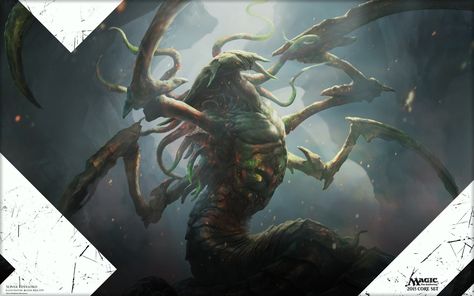 Mtg Art, Cool Monsters, Cosmic Horror, 다크 판타지, Monster Concept Art, Alien Creatures, Fantasy Monster, Creature Feature, Weird Creatures