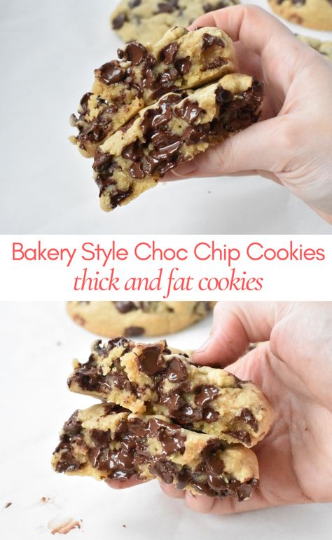 Levain Style Chocolate Chip Cookies, Thick Choc Chip Cookies, Mega Chocolate Chip Cookies, Large Soft Chocolate Chip Cookies, Chunky Chewy Chocolate Chip Cookies, Thick Chunky Cookies, Big Fat Chocolate Chip Cookies, Thick Gooey Cookies, Choc Chunk Cookies