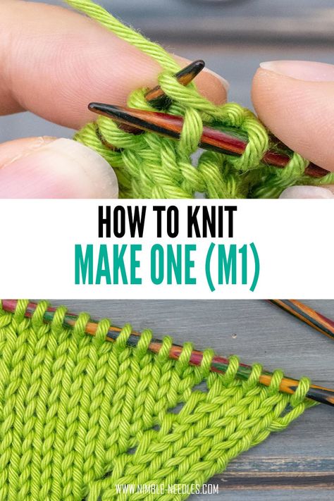 Knitting Increases Tutorials, How To Knit For Beginners Step By Step, Simple Knitting Projects For Beginners, M1r Knitting, Easy Things To Knit For Beginners, M1l Knitting, Nimble Needles, Knitting Simple, Knitting Increase