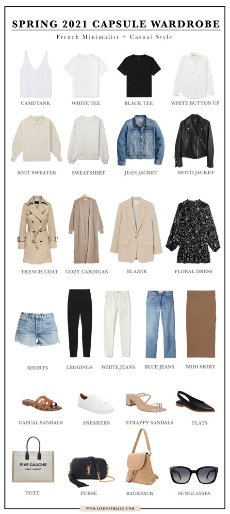 Life With Jazz, Capsule Wardrobe Casual, Minimalist Moda, Capsule Wardrobe Women, Spring Summer Capsule Wardrobe, Capsule Wardrobe Basics, Classic Capsule Wardrobe, Capsule Wardrobe Work, Capsule Wardrobe Essentials