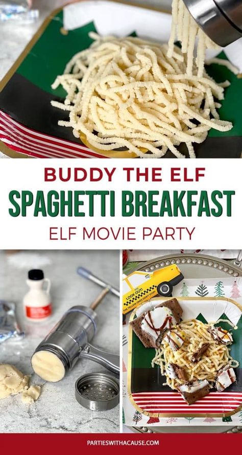 Elf Themed Breakfast, Elf Slumber Party Ideas, Elf Viewing Party, Elf Movie Themed Party Food, Elf Desserts Buddy The, Elf Movie Charcuterie Board, Buddy The Elf Charcuterie Board, Elf The Movie Food Ideas, Elf The Movie Decorations Diy