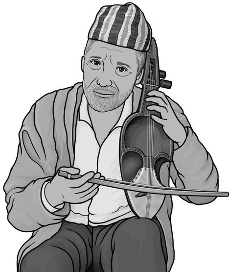 Nepali sarangi / Royalty free clipart. Nepali Art, Instrument Illustration, Monochrome Illustration, Grayscale Image, Royalty Free Clipart, Clipart Free, Marble Art, Cd Cover, Free Clipart