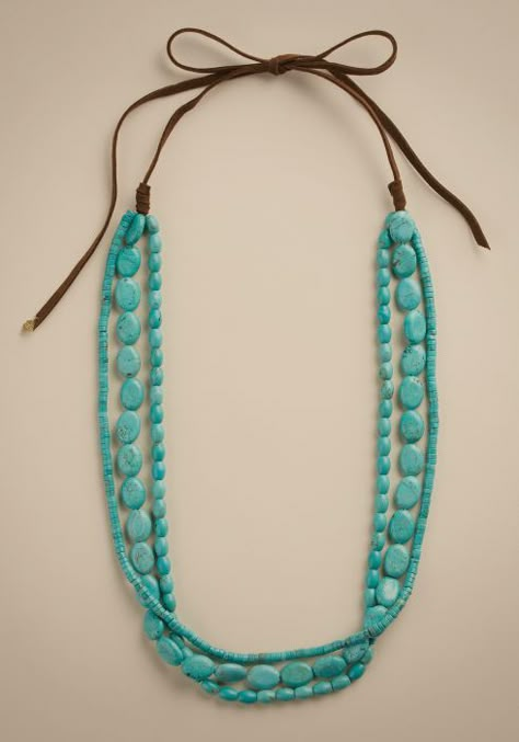 Turquoise long multi strand necklace from Lucky Brand $65 Turquoise Jewelry Diy, Lucky Brand Jeans, Multi Strand Necklace, Bijoux Diy, Brand Jeans, Strand Necklace, Jewelry Projects, Jewelry Tutorials, Multi Strand