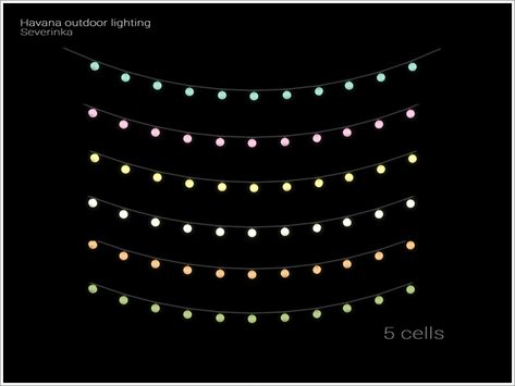 Garland on 5 cells (01) Found in TSR Category 'Sims 4 Outdoor Lighting' Sims 4 Cc String Lights, Sims 4 String Lights Cc, Sims Decor, Outdoor Garland, Furniture Cc, Sims 4 Tsr, Cc Folder, Cc Furniture, Outdoor Fairy Lights