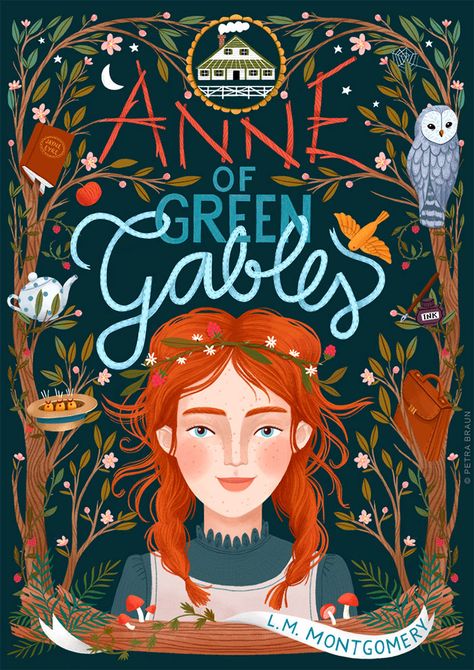 Anne Of Green Gables Amazing Book Covers, Cat Themed Birthday Party, L M Montgomery, Lucy Maud Montgomery, Beautiful Book Covers, Anne Shirley, Frame Card, The Interview, Anne Of Green