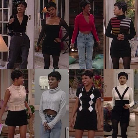 Lisa From Fresh Prince Outfits, Lisa Wilkes Outfits 90s, Fresh Prince Lisa Outfits, Fresh Prince Of Bel Air Will And Lisa, Fresh Prince Of Bel Air Fashion Ashley, 90 Casual Outfits, Fresh Prince Off Bell Air Outfits, Nia Long 90s Outfits Fresh Prince, 90s Fashion Hollywood