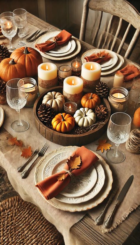 Thanksgiving Dinner Table Setting, Fall Dining Table Decor, Thanksgiving Dinner Table Decorations, Hobbit Party, Colored Plates, Fall Dining Table, Thanksgiving Plates, Table Decoration Ideas, 21 Diner