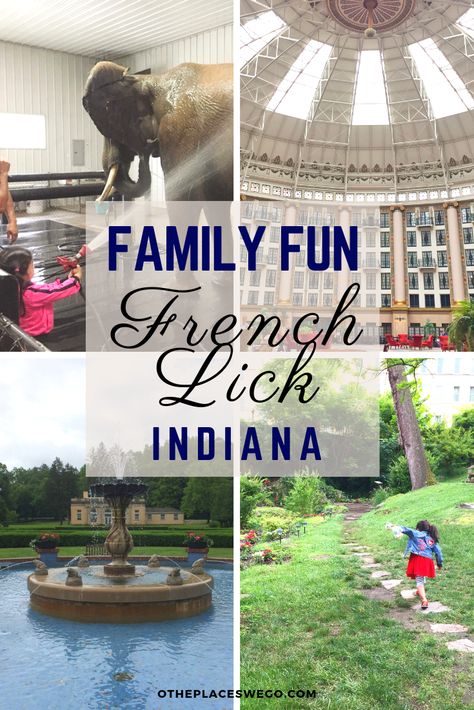 Family Fun Things to Do in in French Lick, Indiana - Exploring the French Lick Resort, giving an elephant a bath and more! Gary Indiana Things To Do, French Lick Indiana Things To Do, French Lick Indiana, Travel Indiana, Indiana Vacation, West Baden Springs Hotel, French Lick Resort, French Lick, Staycation Ideas