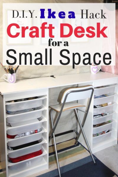 Amazing Ikea Craft Table Hack - made out of 2 Storage Shelves Ikea Craft Table, Kids Craft Room Ideas, Ikea Storage Shelves, Ikea Craft Storage, Diy Remodeling Ideas On A Budget, Craft Table Ikea, Craft Table Ideas, Kitchen Bookcase, Arts And Craft Storage