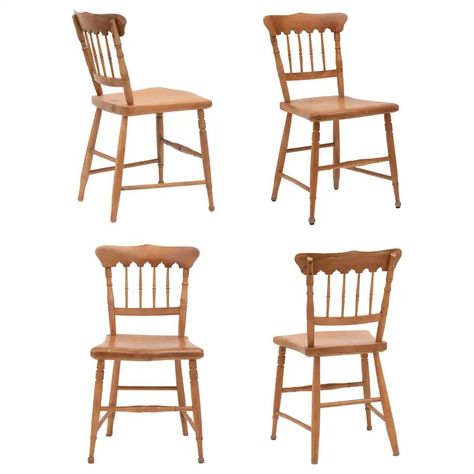 English Scrubbed Pine Plank Seat Dining Chairs Farmhouse Cottage, a Set of Four Modern Farmhouse Dining Chairs, Dining Chairs Farmhouse, White Wood Dining Chairs, Chateau Kitchen, Oak Table And Chairs, Cottage English, English Cottage Kitchens, Dining Farmhouse, Pine Dining Chairs