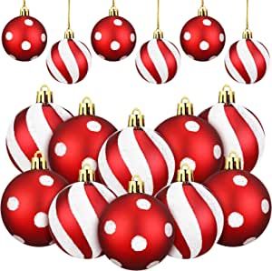 Stripe and pokadot christmas balls Peppermint Candy Ornaments, Independence Day Decoration, Peppermint Candy Cane, Christmas Ball Ornaments, Candy Ornaments, Candy Cane Ornament, Christmas Hanging Decorations, White Ornaments, Christmas Hanging