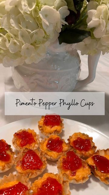 Hot Pepper Jelly Recipe Appetizers, Pepper Jelly Bites, Pepper Jelly Recipes, Wonton Cups, Phyllo Cups, Hot Pepper Jelly, Jelly Cups, Cheese Bake, Bridesmaid Luncheon