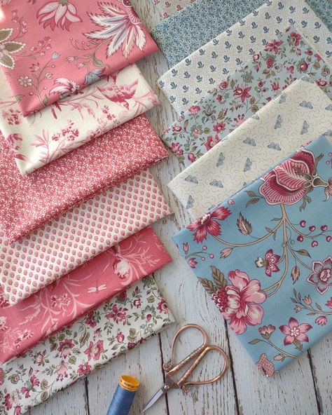 ANTOINETTE by French General Vintage French fabrics Moda Fabrics 12 fat quarters French General Fabric, French Fabrics, French General, Culture Fashion, Beautiful Fabrics, French Fabric, French Culture, French Blue, Fat Quarter Bundles