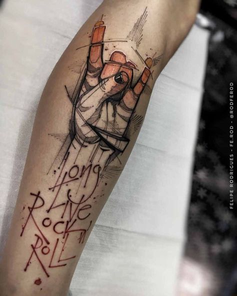 arm tattoo rock'n'roll Rock And Roll Tattoos, Drummer Tattoo, Heavy Metal Tattoo, Rock And Roll Tattoo, Rock N Roll Tattoo, Rockstar Tattoo, Hd Tattoos, Rock Tattoo, Armband Tattoos