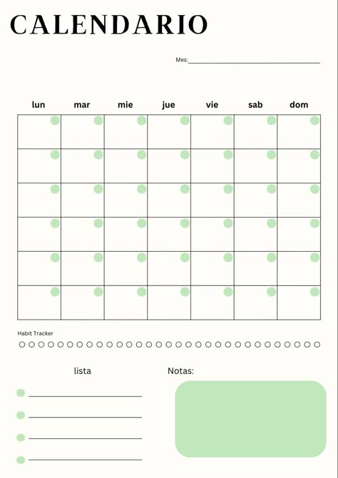 Calendario que sirve para todo el año #aesthetic #green #verde #greencore #verdementa #calendar #calendar2023 #calendar2024 Calendario Aesthetic, Green Calendar, Study Planner Printable, Agenda Organization, Calendar Organization, Routine Planner, Bullet Journal School, Planner Set, Aesthetic Green