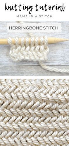 Herringbone Stitch Knitting, Easy Bag, Knitting Basics, Herringbone Stitch, Learn How To Knit, How To Purl Knit, Knit Stitch Patterns, How To Knit, Diy Knitting