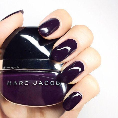 Marc Jacobs Nails Dark Violet Nails, Marc Jacobs Nail Polish, Violet Nails, Dark Violet, Matte Nails Design, Colorful Nail Designs, Fabulous Nails, Matte Nails, Gorgeous Nails