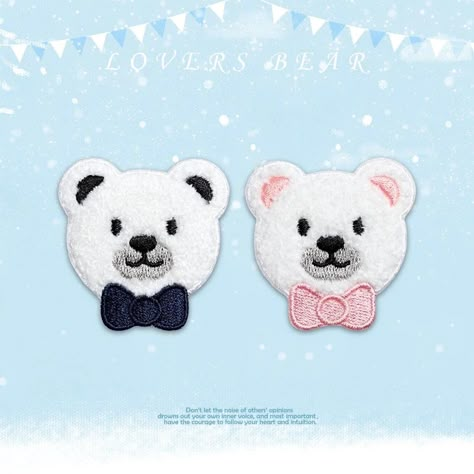 Couple Teddy Bear with Bowknot Patch for Clothing Heat Transfer Patchwork for Children DIY T shirt Decoration Cloth Sticker|Patches| - AliExpress Hanky Design, Couple Teddy Bear, Teddy Embroidery, Teddy Bear Sticker, Bear And Bunny, Japanese Costume, Bear Sticker, Diy T Shirt, Baby Embroidery