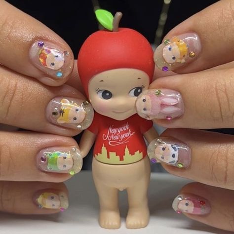 Sonny Angel Nails, Angel Hello Kitty, Sony Angels, Sony Angel, Angel Nails, Sonny Angels, Really Cute Nails, Angel Aesthetic, Hello Kitty Pictures