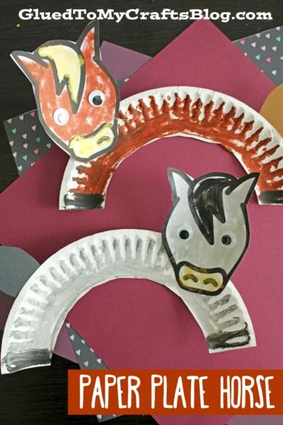 Paper Plate Horse, Horse Crafts For Kids, Wild West Activities, Rodeo Crafts, Wild West Crafts, Easy Craft For Kids, Cowboy Crafts, Storytime Crafts, Wild West Theme