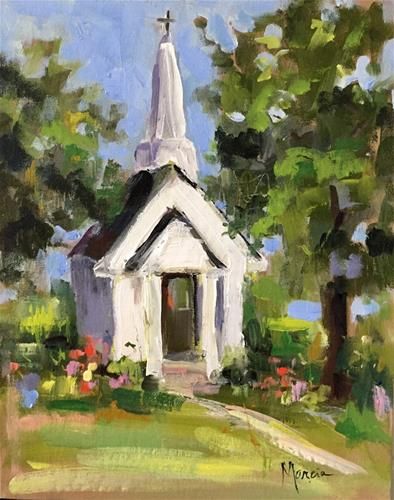 Chapel Painting, Going To The Chapel, Primitive Painting, Barn Painting, Farmhouse Art, Country Art, Daily Paintworks, Pictures To Paint, Religious Art