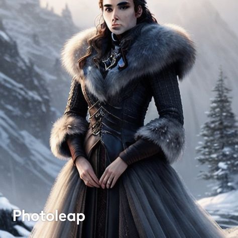 Midevil Winter Dress, Winterfell Inspired Dresses, Northern Dress Game Of Thrones, Game Of Thrones Dress, Dream Costume, Elf Art, Royal Dresses, Sansa Stark, Tall Dresses