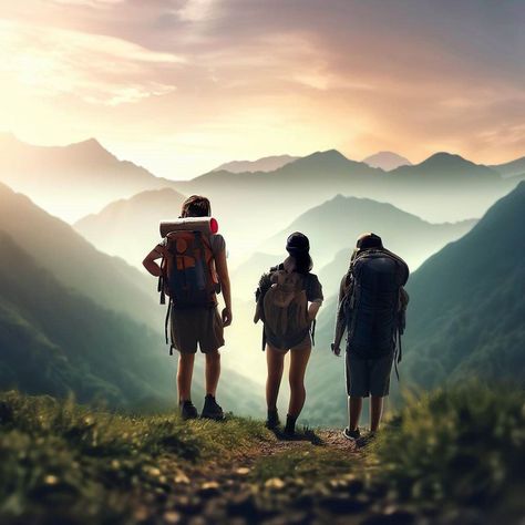 A group of friends hiking through a picturesque mountain landscape, surrounded by nature's beauty and enjoying each other's company. Solstice Traditions, Winter Solstice Traditions, Find Your Passion, Friends Adventures, Hiking And Camping, Sleeping Under The Stars, Mountain Travel, Explore Nature, Group Of Friends