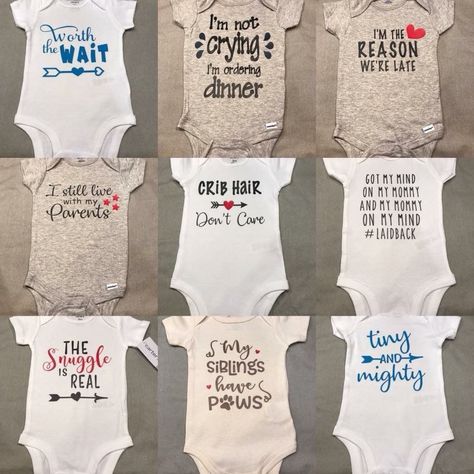 Onesie Cricut, Cricut Onesies, Baby Cook, Funny Clothes, Sublimacion Ideas, Funny Kids Shirts, Cricut Baby, Diy Shower, Funny Baby Onesies