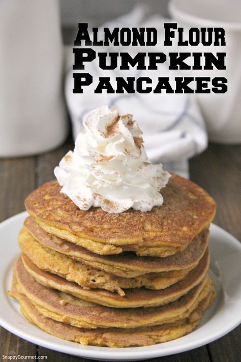 Almond Flour Pumpkin Pancakes Almond Flour Pumpkin, Paleo Pumpkin Pancakes, Gluten Free Pumpkin Pancakes, Pumpkin Pancakes Recipe, Pumpkin Protein Pancakes, Almond Pancakes, Fluffy Pancake Recipe, Almond Flour Pancakes, Pumpkin Pancake Recipe