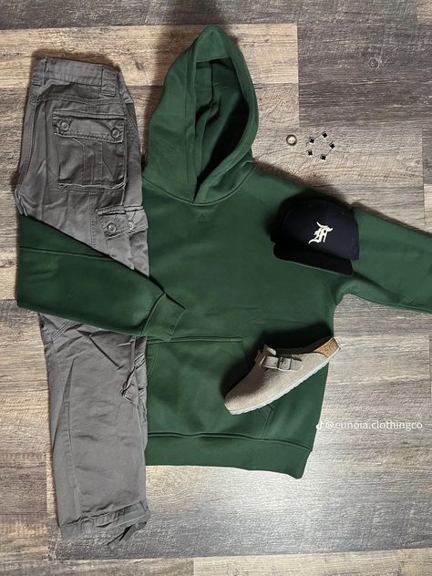 Green And Grey Outfit, Grey Outfit Men, Black Men Casual Style, Pikachu Hoodie, Cozy Wardrobe, Boston Outfits, Casual Trendy Outfits, Streetwear Ideas, Green Outfits